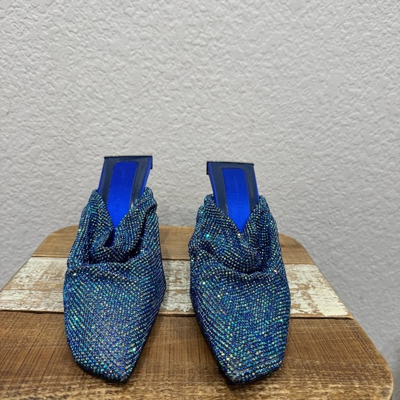 Benedetta Bruzziches Goliarda Crystal Mesh Blue Mule - Picture 5 of 10